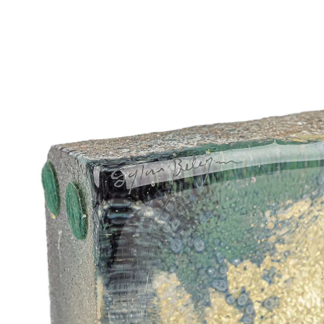 Sylvie Belanger (Canadian 1951-2020) Sand Cast Studio Glass "Sleeping Head"