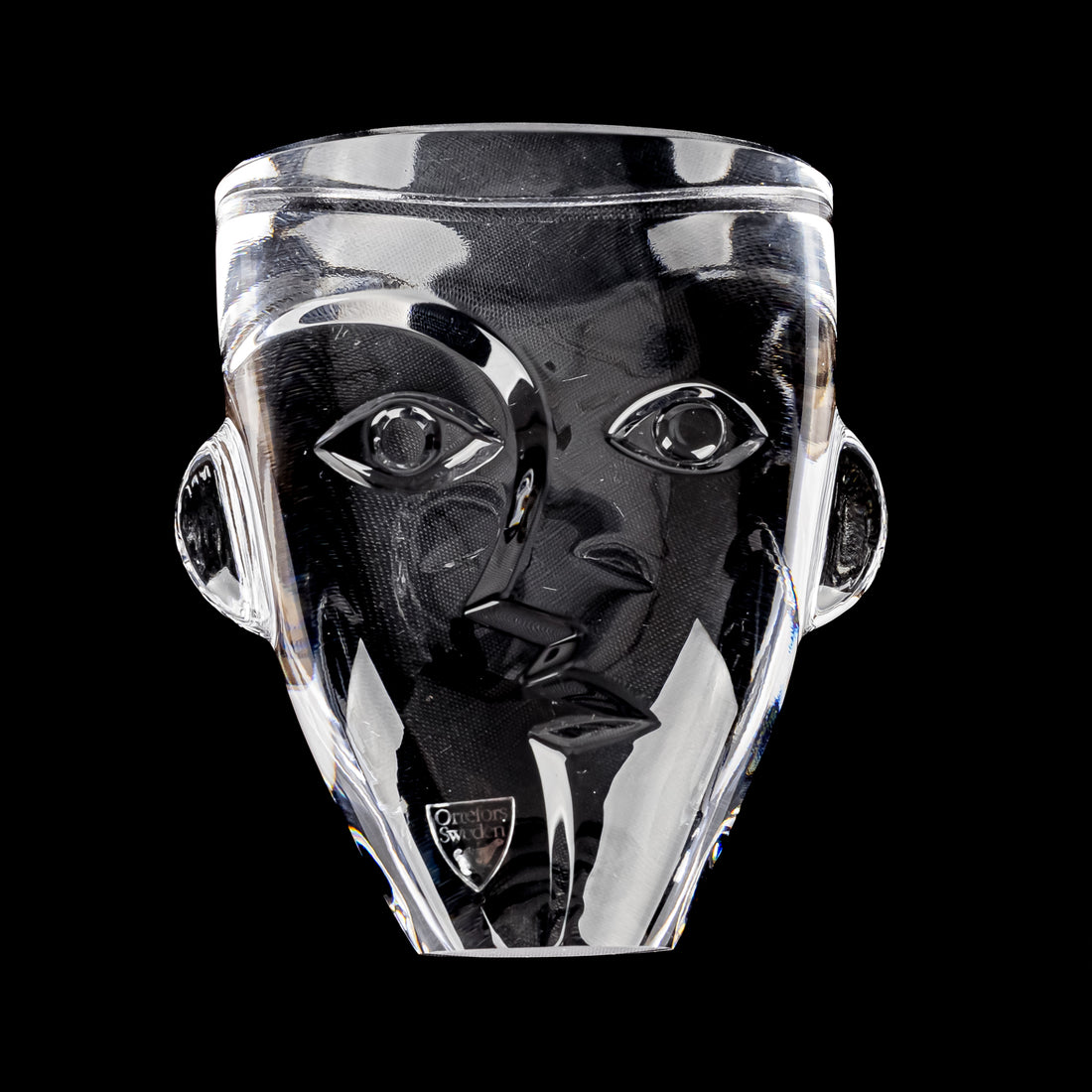 ORREFORS Martti Rytkonen Art Glass Paperweight - Ramses