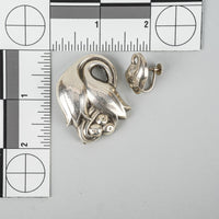 GEORG JENSEN Sterling #100  Double Tulip Set