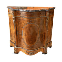 Louis Style Stone Top Demilune Cabinet
