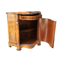 Louis Style Stone Top Demilune Cabinet