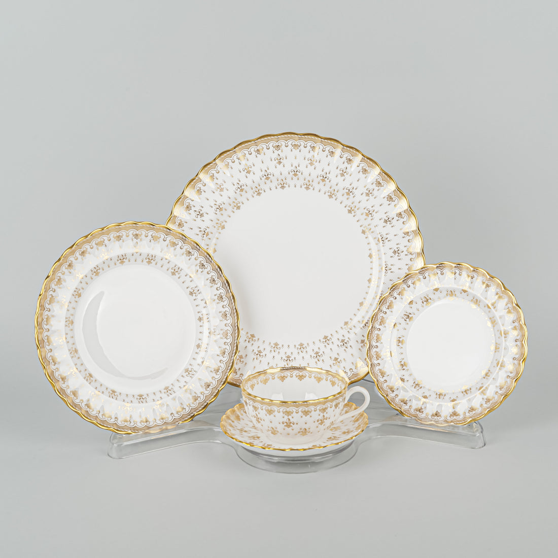 SPODE Fleur De Lys Gold Y8063 11PS+