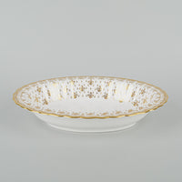 SPODE Fleur De Lys Gold Y8063 Oval Serving Bowl