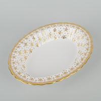 SPODE Fleur De Lys Gold Y8063 Oval Serving Bowl