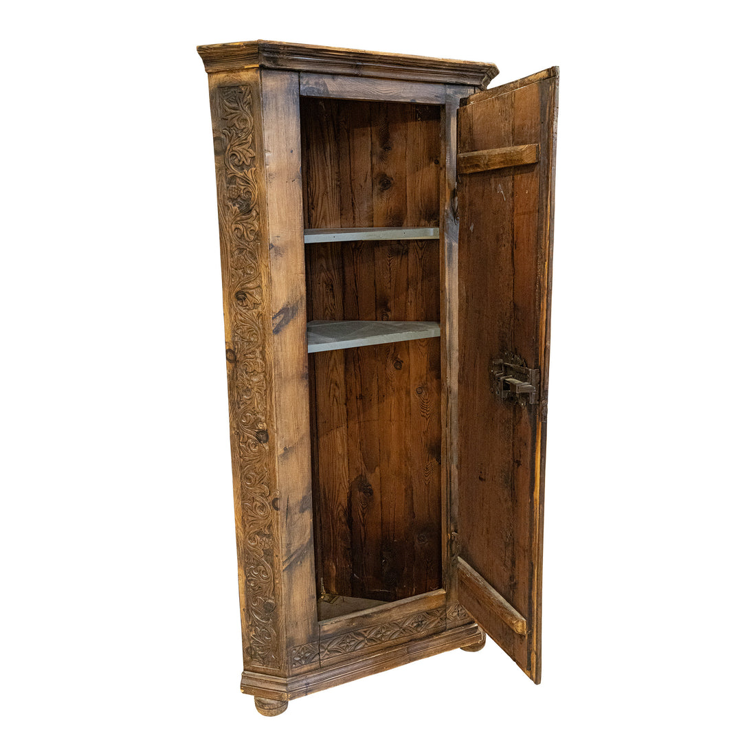 Renaissance Style Carved Corner Cabinet