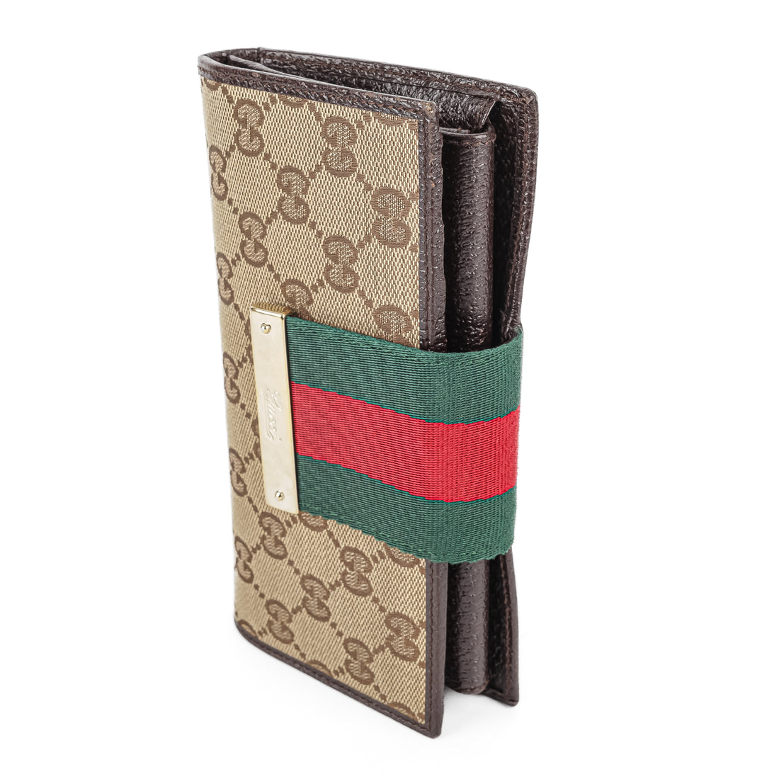 GUCCI Canvas Web Continental Wallet