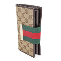 GUCCI Canvas Web Continental Wallet