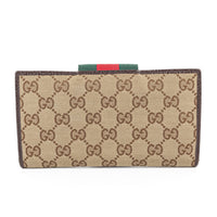 GUCCI Canvas Web Continental Wallet
