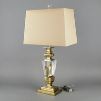 STIFFEL Brass And Baccarat Crystal Lamp With Shade