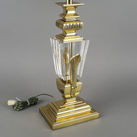 STIFFEL Brass And Baccarat Crystal Lamp With Shade