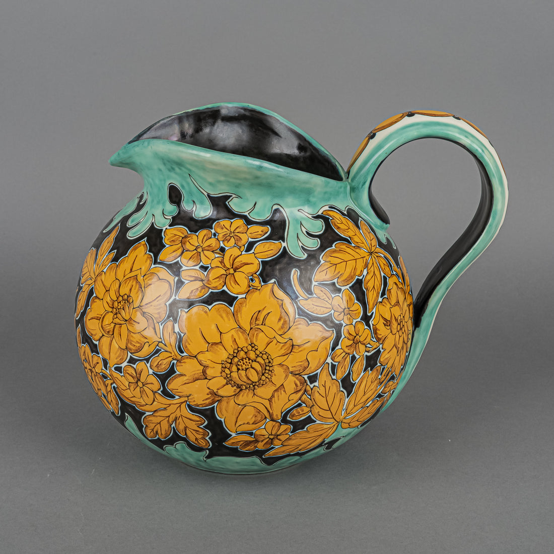 Vintage KON.PLATEELBAKKERIJ ZUID-HOLLAND GOUDA Floral Jug 4313