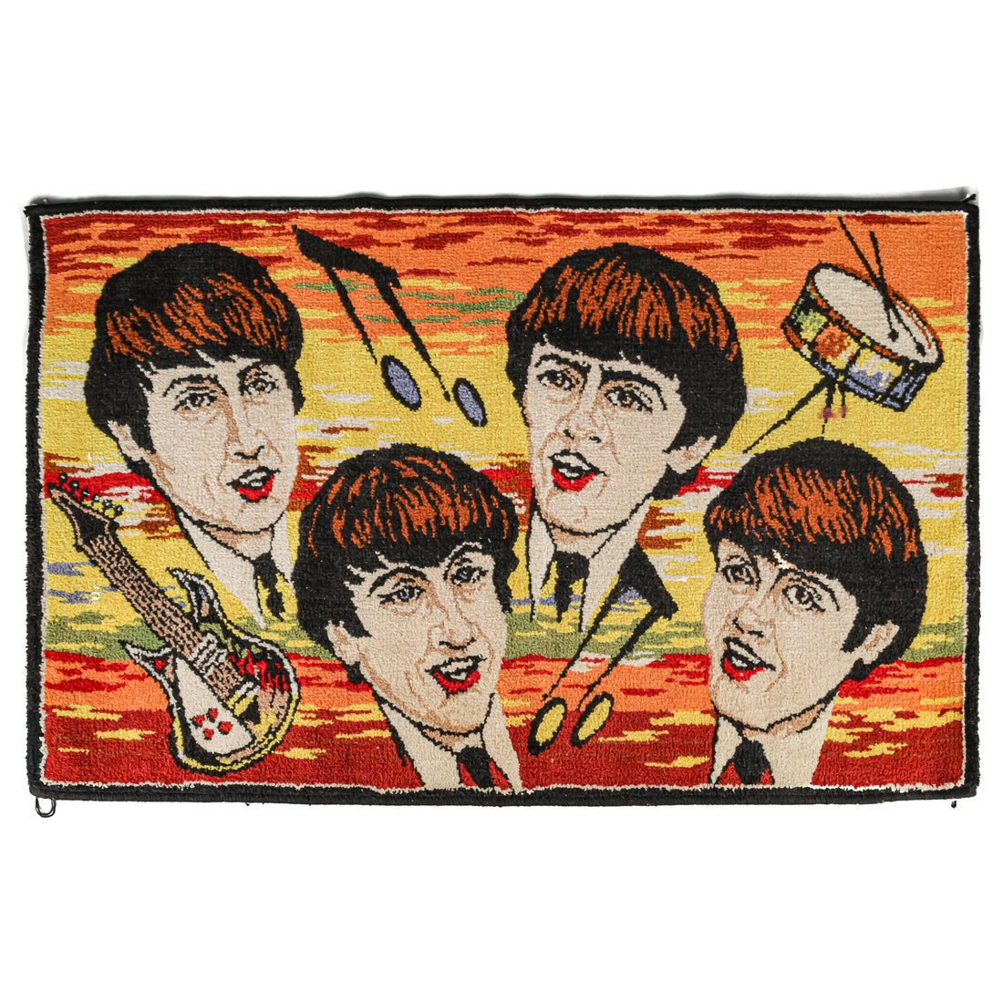 Vintage Belgian Beatles Wool Rug  c.1964