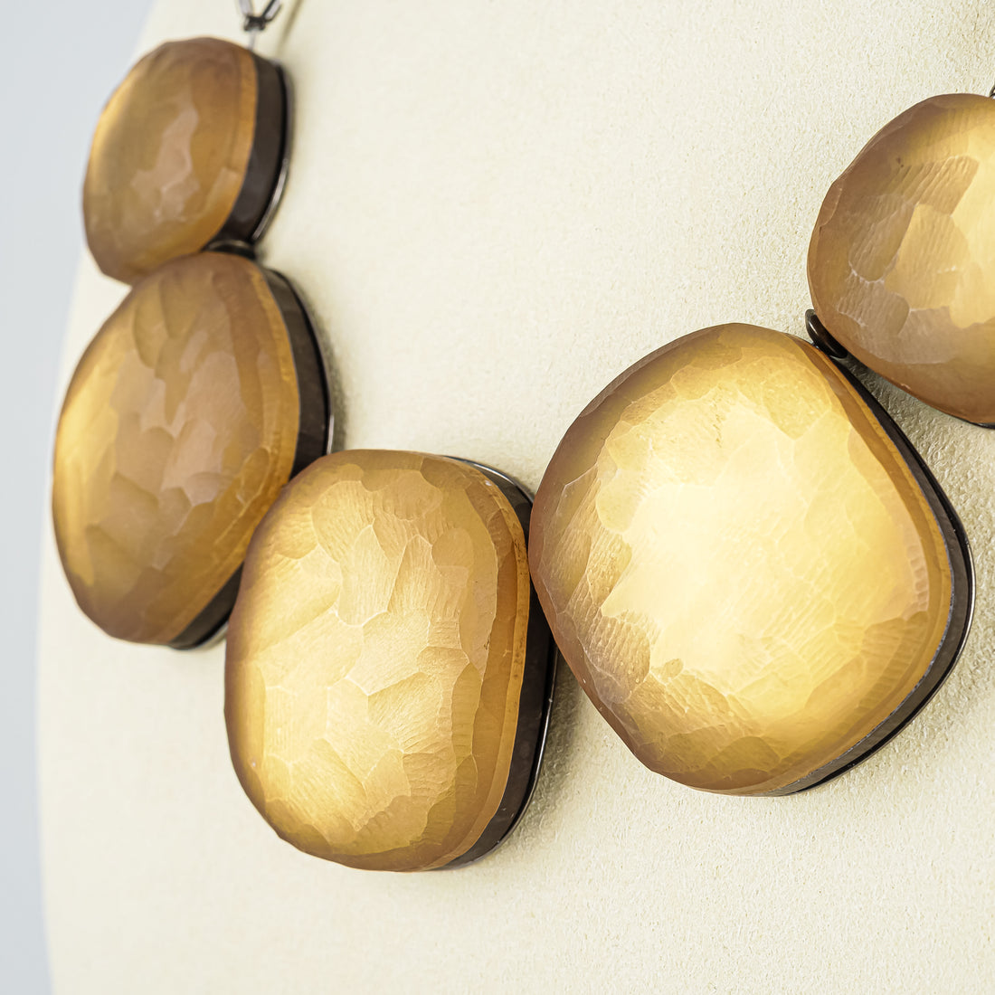 PONO "Esme" Silver-Tone 5 Golden Resin Pendant Necklace