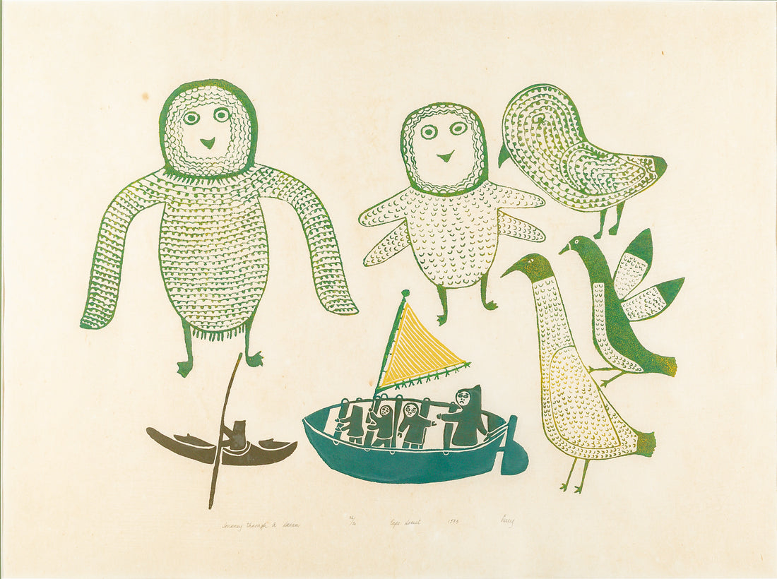 Lucy Qinnuayuak (Cape Dorset 1915-1982) "Journey Through a Dream"