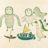 Lucy Qinnuayuak (Cape Dorset 1915-1982) "Journey Through a Dream"