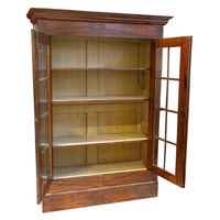 Dark Stained Wooden Display Cabinet
