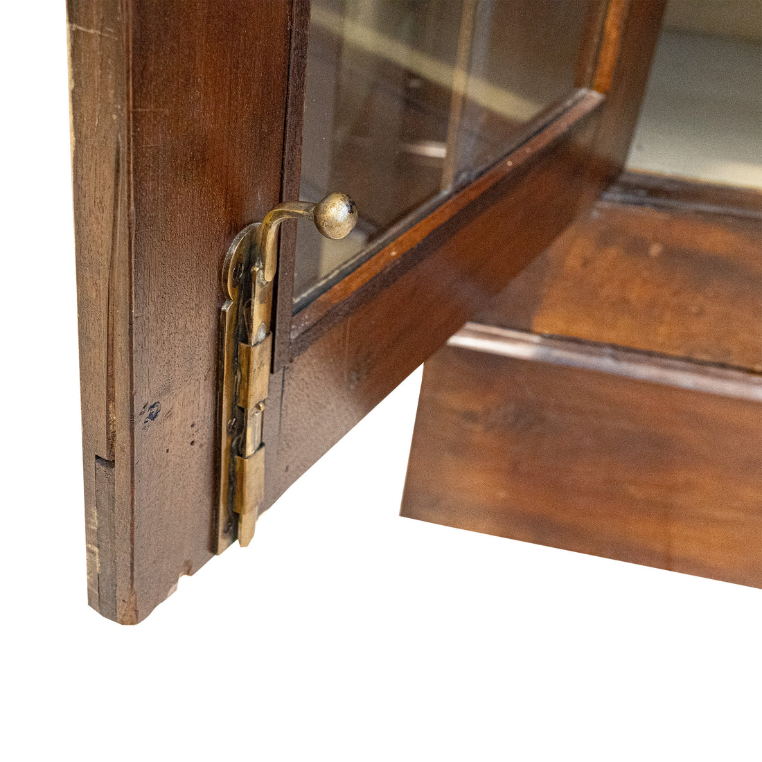 Dark Stained Wooden Display Cabinet