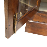 Dark Stained Wooden Display Cabinet