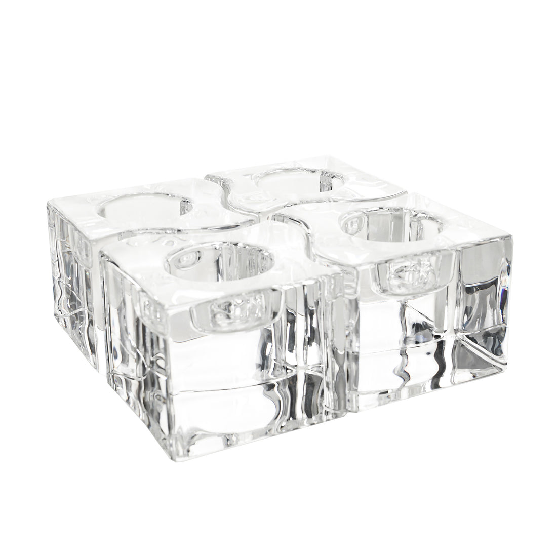 ORREFORS Helen Krantz PUZZLE Tealight Holders Set of 4