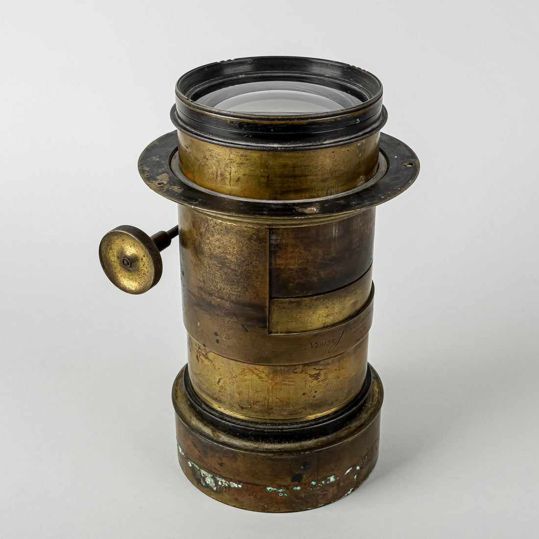 J.H. DALLMEYER Antique Brass Petzval Type Portrait Lens