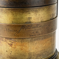 J.H. DALLMEYER Antique Brass Petzval Type Portrait Lens
