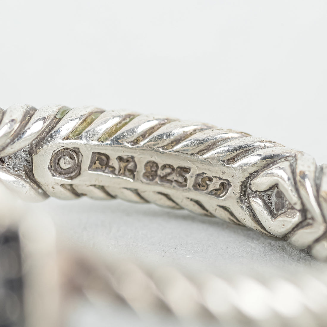 DAVID YURMAN "Petite Albion" Sterling Silver Blue Topaz And Sapphire Ring