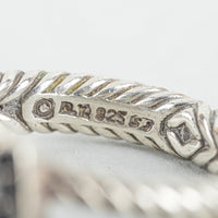 DAVID YURMAN "Petite Albion" Sterling Silver Blue Topaz And Sapphire Ring