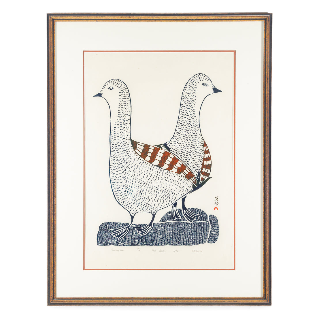 Pitalouisa (Inuit, Cape Dorset, 20th C) "Ptarmigans a Dream"