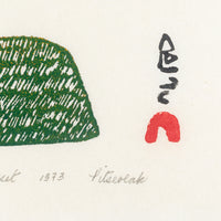 Pitseolak Ashoona (Inuit 1904-    1983) "Bellowing Caribou"
