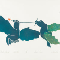 Pitseolak Ashoona (Inuit 1904-         1983) "Birds Playing"