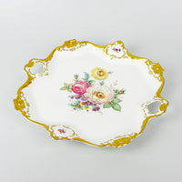 ALKA KUNST Floral Meissen Square Tray With Handles