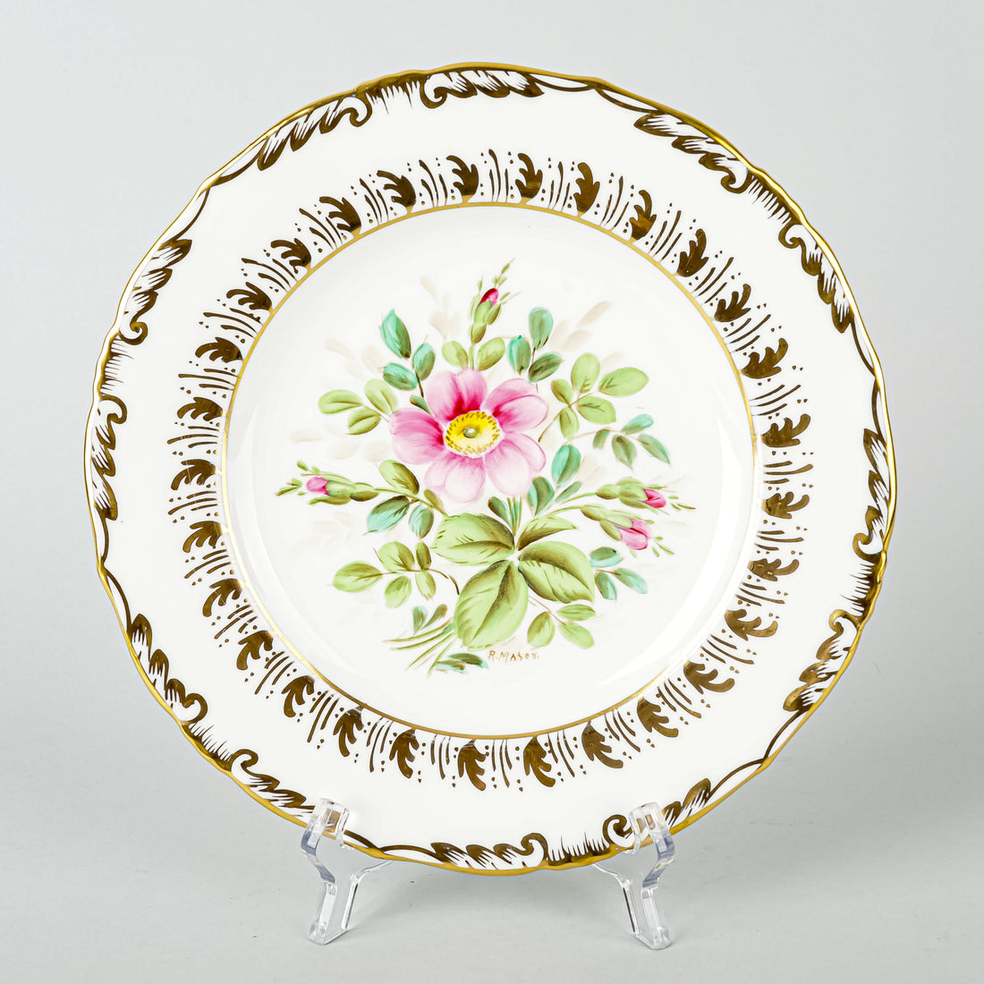 ROYAL CHELSEA R.Mason Floral Salad/Dessert Plates Set Of 9