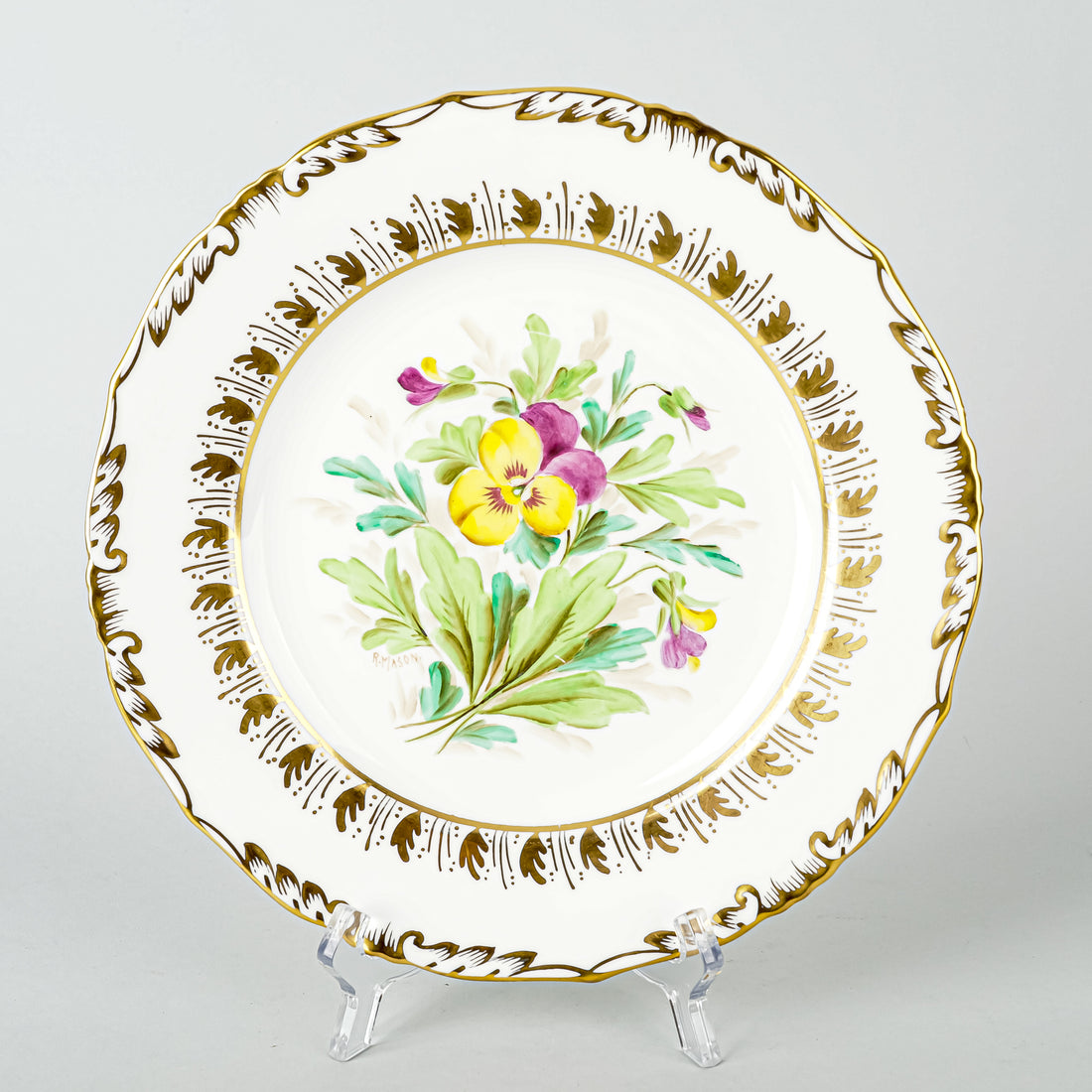 ROYAL CHELSEA R.Mason Floral Salad/Dessert Plates Set Of 9
