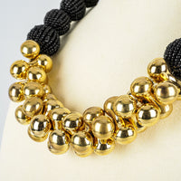 ETRO Black Bead And Gold-Tone Femur Bone Necklace