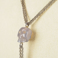 LINKS OF LONDON Sterling Silver Multi-Chain Quartz And Skull Pendant Necklace