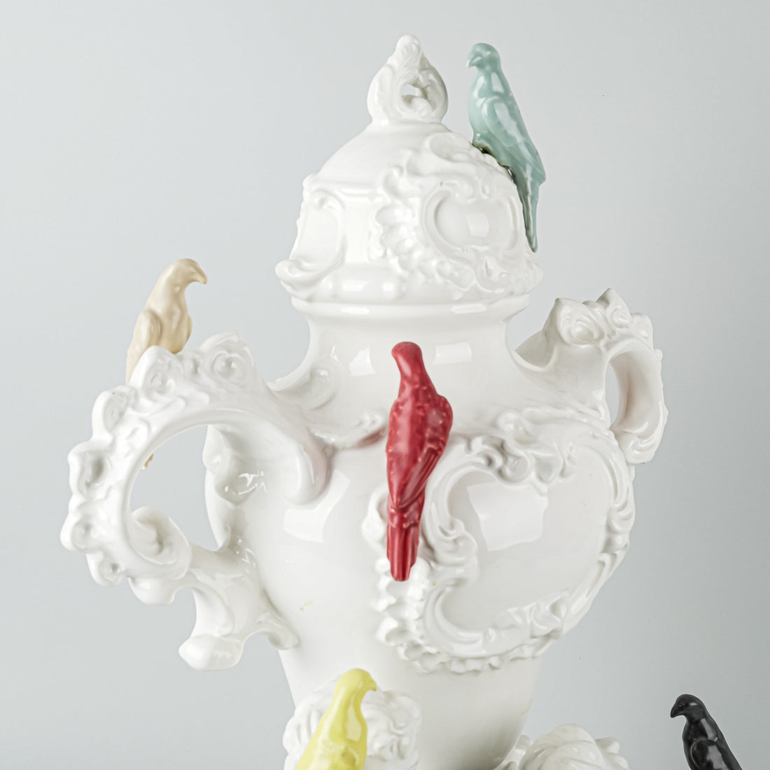 REBIRTH CERAMICS Figural Grouping - Putti With Birds