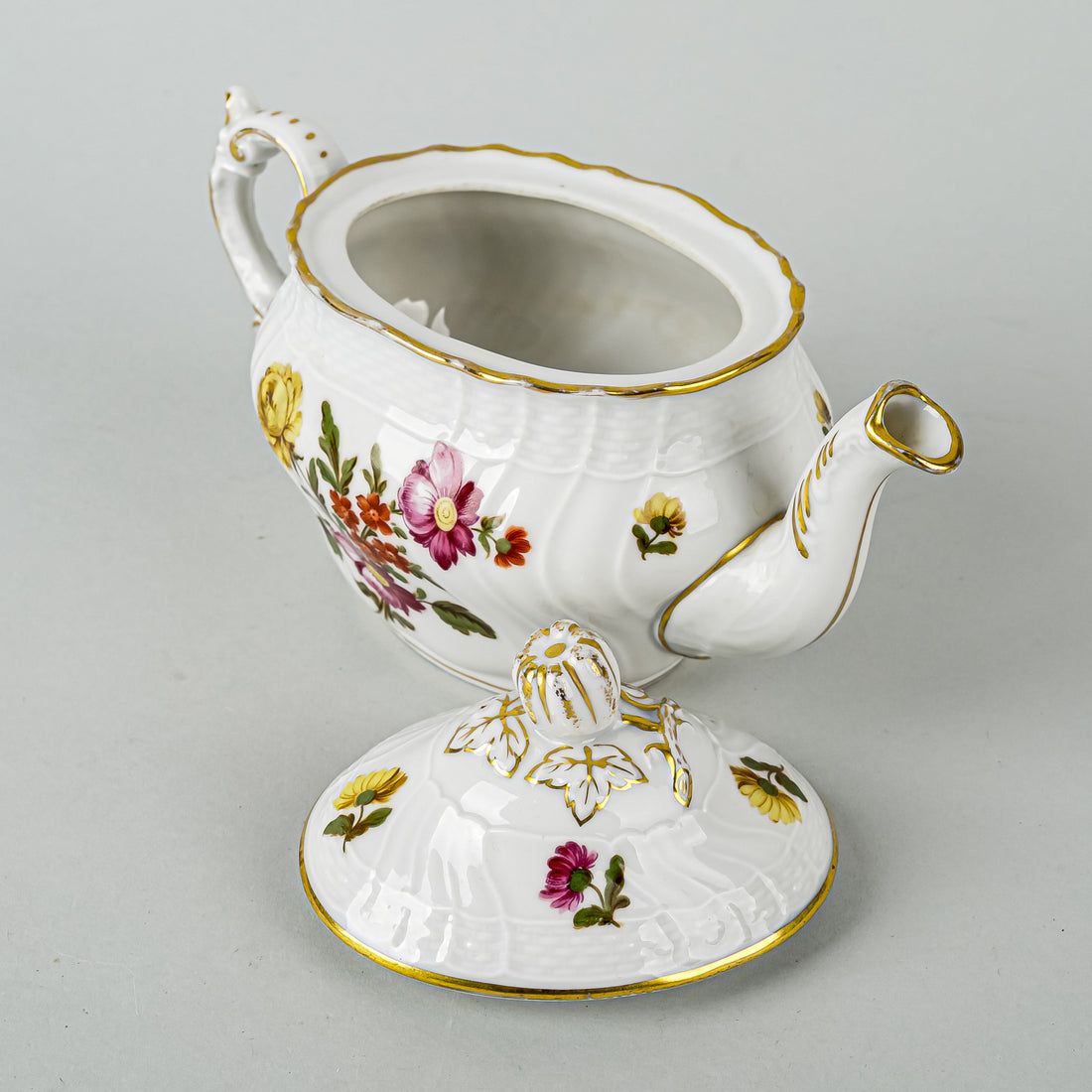RICHARD GINORI Floral Small Teapot With Lid And Covered Sugar