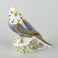 ROYAL CROWN DERBY Paperweight Violet Budgerigar