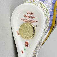 ROYAL CROWN DERBY Paperweight Violet Budgerigar