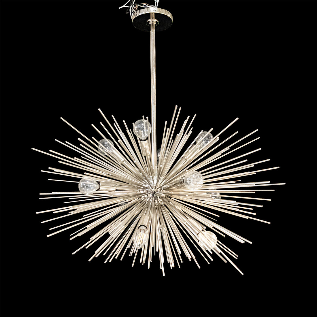 Sputnik Starburst 12-Light Fixture - Polished Nickel Finish