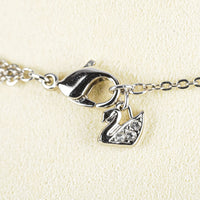 SWAROVSKI Silver-Tone Clear & Grey Cubic Zirconia Multi-Chain Necklace