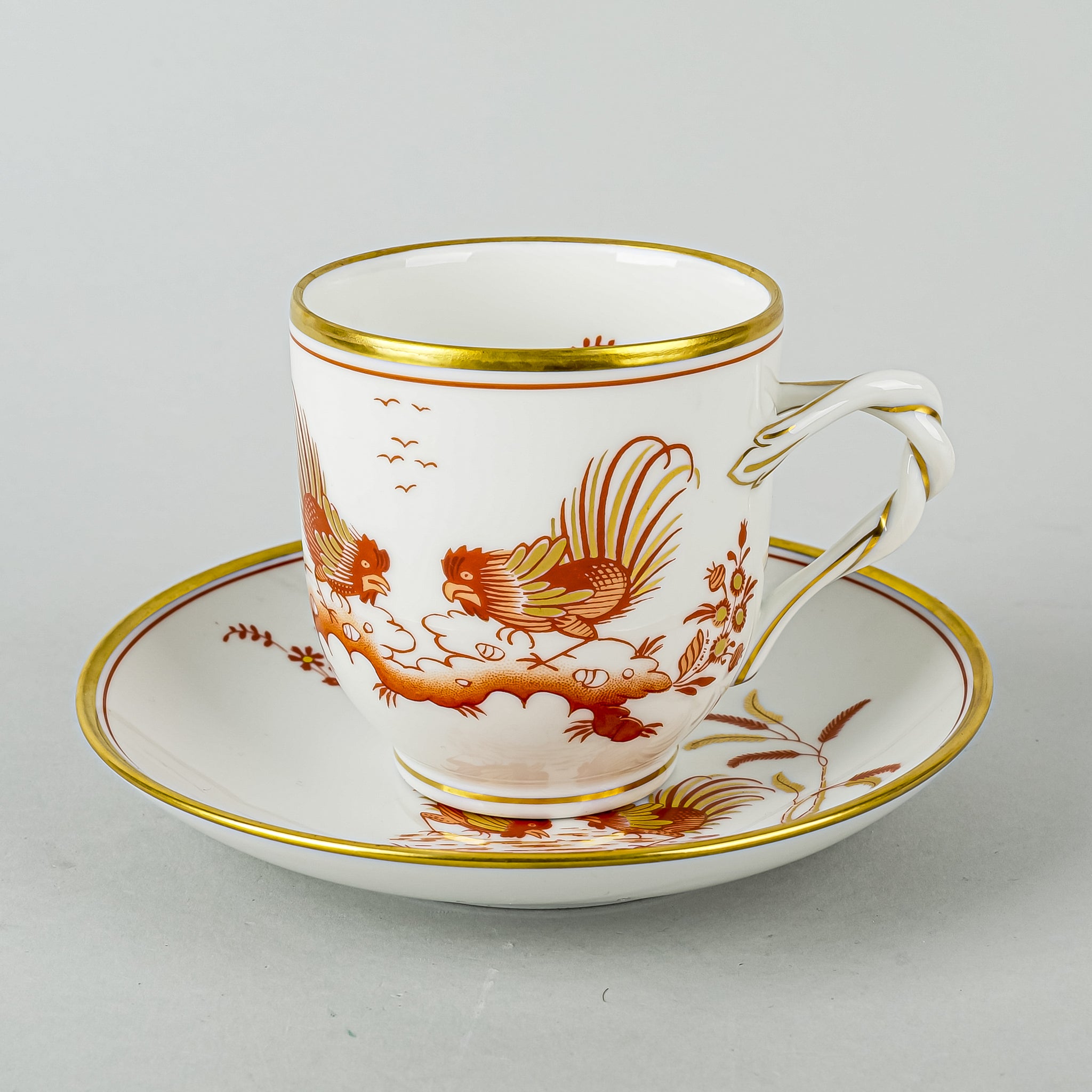 RICHARD GINORI Sienna Rust Coffee Cup & Saucer - Around The Block
