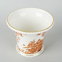 ROYAL CROWN DERBY Red Aves Flared Vase/Cache Pot
