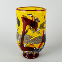 DIEGO VIDAL Murano Art Glass Footed Vase