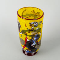 DIEGO VIDAL Murano Art Glass Footed Vase