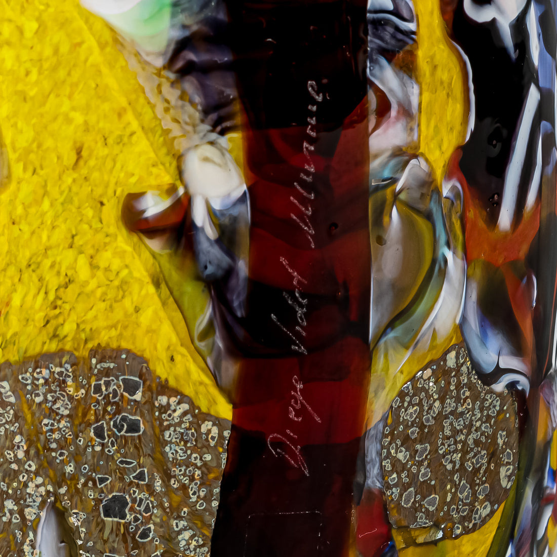 DIEGO VIDAL Murano Art Glass Footed Vase