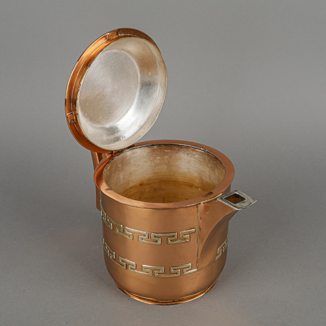 PLATERIA VICTORIA TAXCO Copper And Sterling Silver Tea Service 3 Pieces