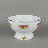 ROYAL ALBERT Old Country Roses Enamel Metal Colander