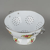 ROYAL ALBERT Old Country Roses Enamel Metal Colander