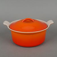 LE CREUSET Enamel Cast Iron Round Casserole 18cm Orange